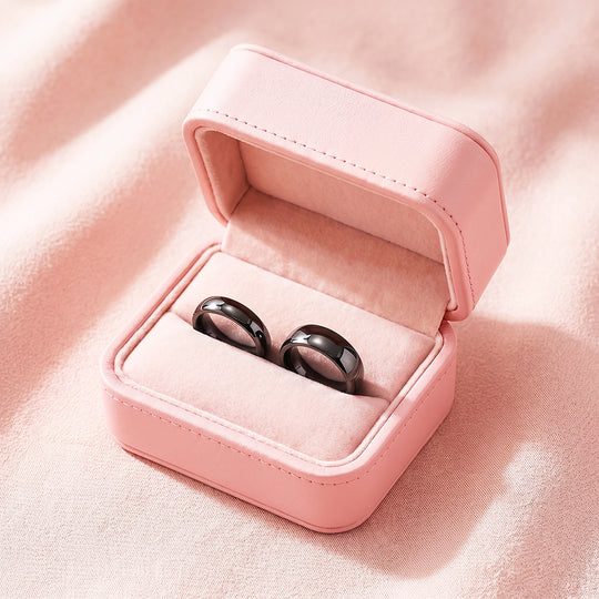 Classic Black Couple Rings | Matching Black Stainless Steel Couple Rings