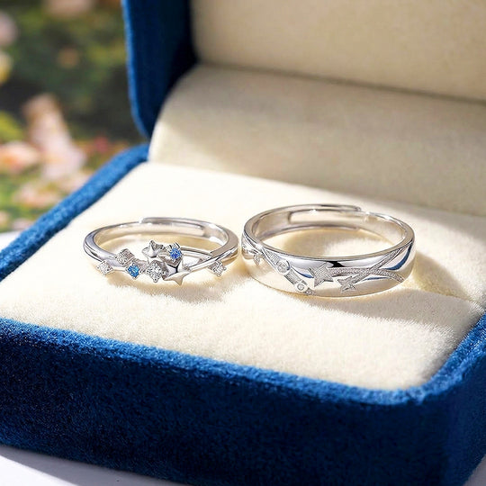 Star Motif Couple Rings | Eternal Stardust
