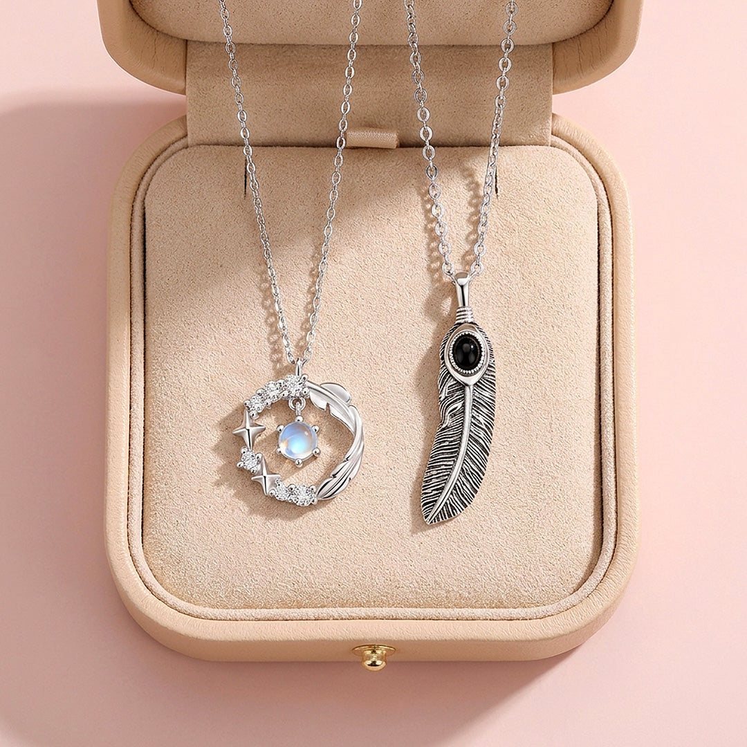 Halos &amp; Plumes | Couple Necklace