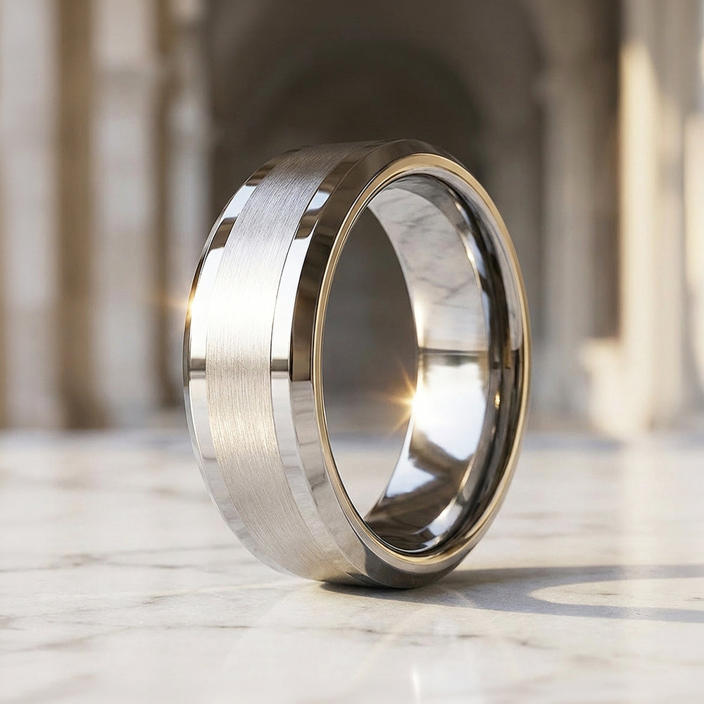 Harold Brushed Tungsten Carbide Ring - Ring | Singapore Jewellery, Wedding Rings & Gifts | Same Day Delivery | Tiara.com.sg