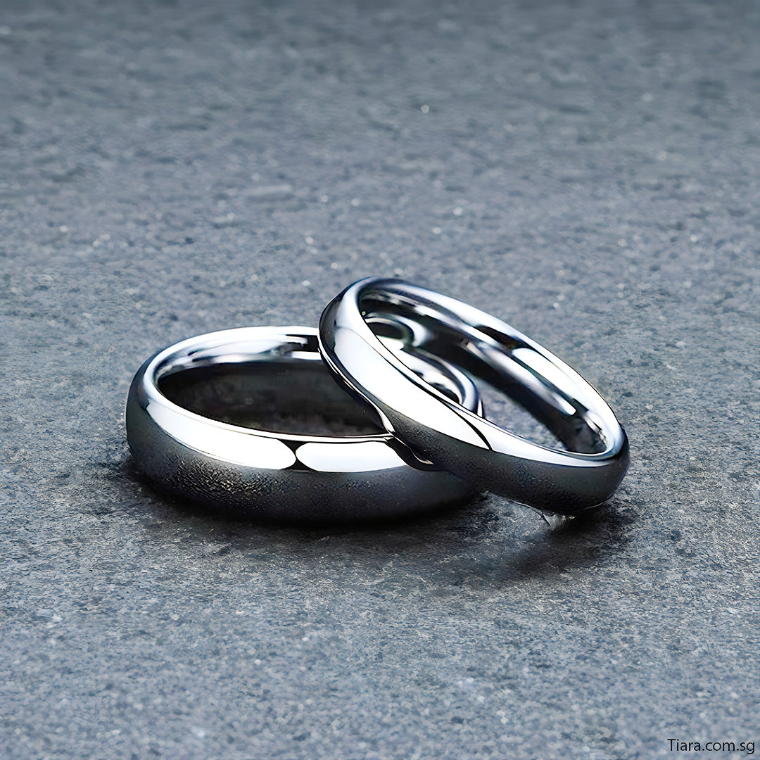 Infinite Couple RIngs Tungsten Rings Silver Rings Tiara