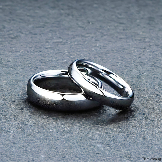 Infinite Couple RIngs Tungsten Rings Silver Rings Tiara