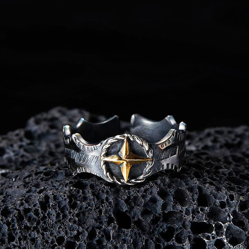 🎁 Iron Star Men's Adjustable Ring❗ (100% off)