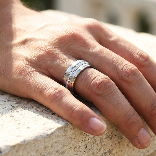 Lenox Brushed Eternity Tungsten Carbide Ring - Ring | Singapore Jewellery, Wedding Rings &amp; Gifts | Same Day Delivery | Tiara.com.sg