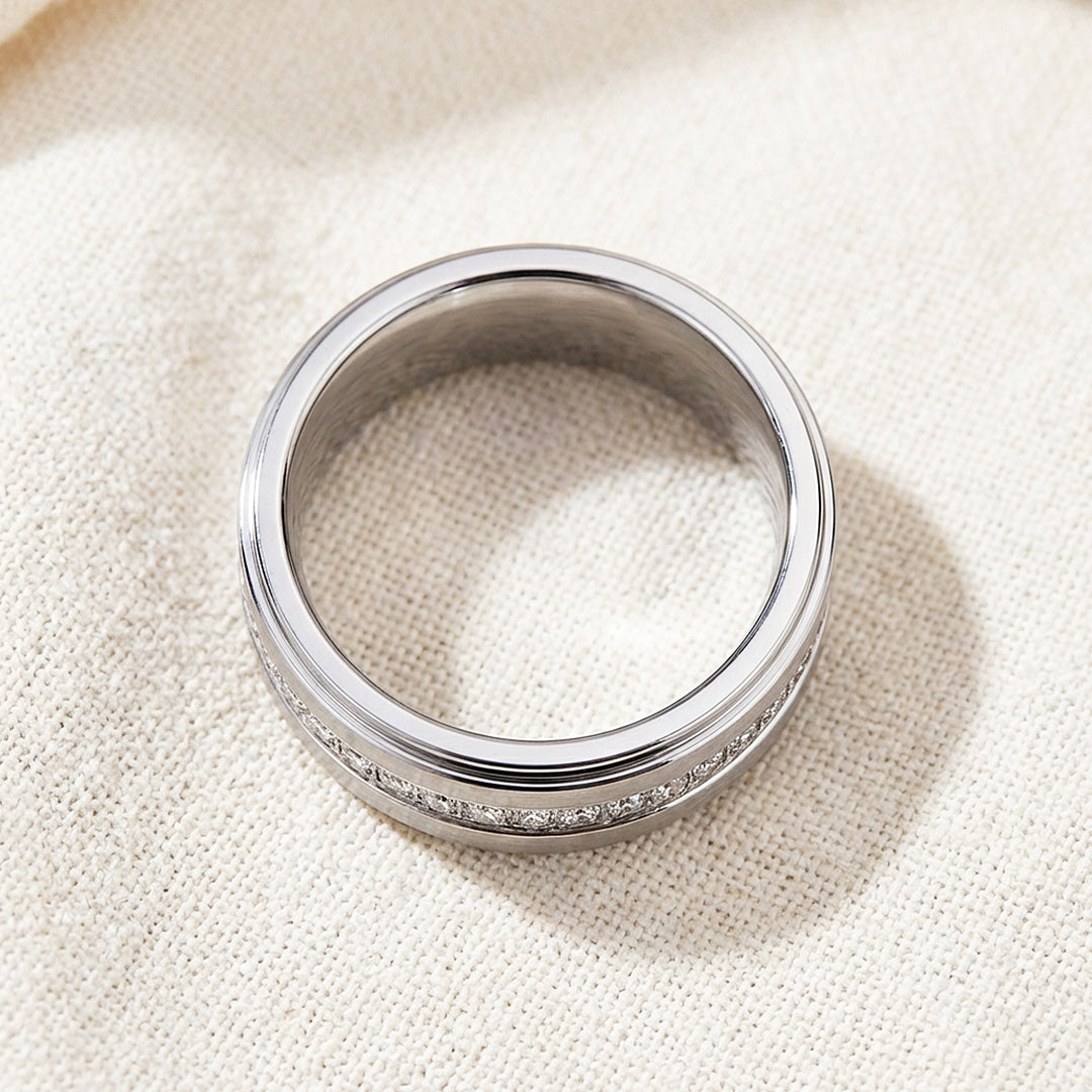 Lenox Brushed Eternity Tungsten Carbide Ring - Ring | Singapore Jewellery, Wedding Rings &amp; Gifts | Same Day Delivery | Tiara.com.sg