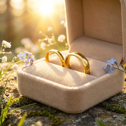 Lumi Bands Gold | High-Polished Classic Dome Wedding Band