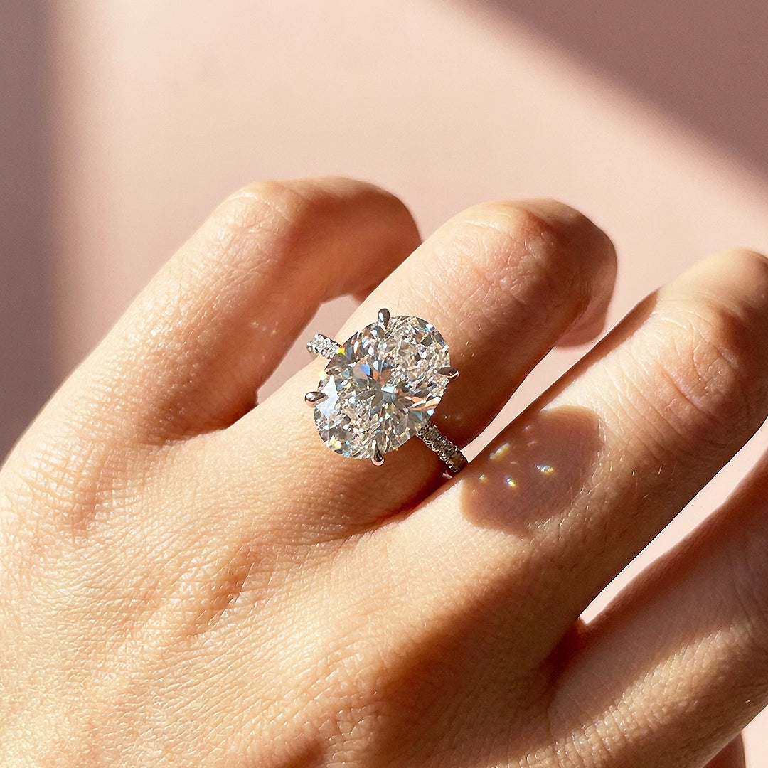 Oval Solitaire Engagement Ring | Clearance | Luxe1855