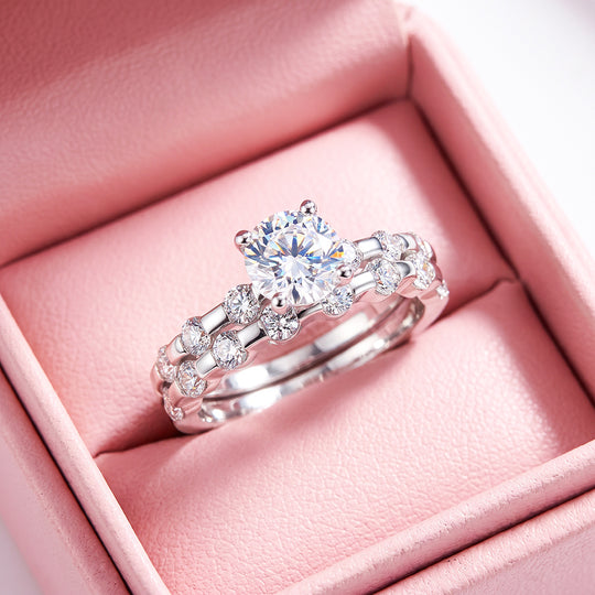 Solitaire &amp; Eternity Bridal Ring Set | Women&