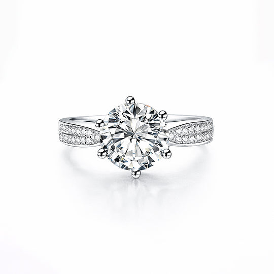 Round Solitaire Accent Engagement Ring | Luxe1896 - Ring | Singapore Jewellery, Wedding Rings &amp; Gifts | Same Day Delivery | Tiara.com.sg
