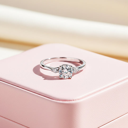 Round Solitaire Accent Engagement Ring | Luxe1967 - new designs | Singapore Jewellery, Wedding Rings &amp; Gifts | Same Day Delivery | Tiara.com.sg