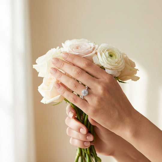 Round Halo Engagement Ring | Luxe1990 - new designs | Singapore Jewellery, Wedding Rings &amp; Gifts | Same Day Delivery | Tiara.com.sg