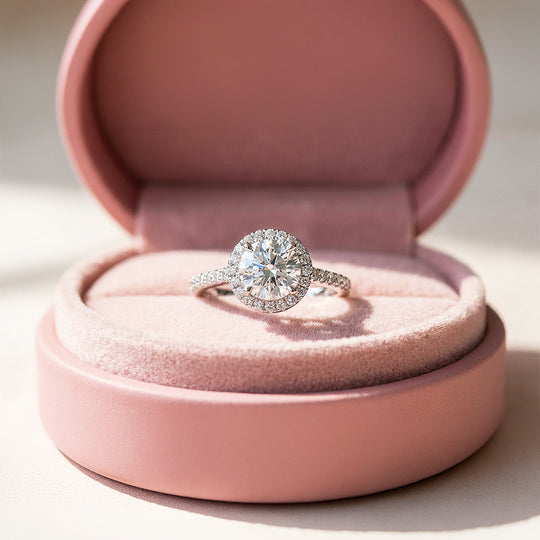 Round Halo Engagement Ring | Luxe1990 - new designs | Singapore Jewellery, Wedding Rings &amp; Gifts | Same Day Delivery | Tiara.com.sg