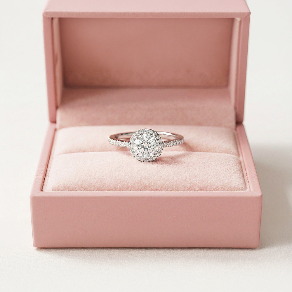 Round Halo Engagement Ring | Luxe1990 - new designs | Singapore Jewellery, Wedding Rings & Gifts | Same Day Delivery | Tiara.com.sg