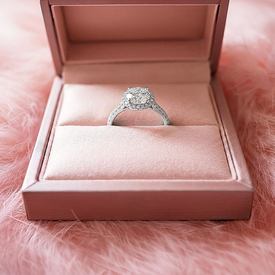 Round Halo Engagement Ring | Luxe1990 - new designs | Singapore Jewellery, Wedding Rings &amp; Gifts | Same Day Delivery | Tiara.com.sg