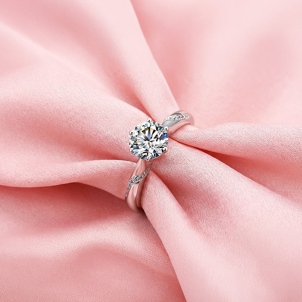 Round Solitaire Twisted Band Engagement Ring | Luxe1992 - new designs | Singapore Jewellery, Wedding Rings & Gifts | Same Day Delivery | Tiara.com.sg