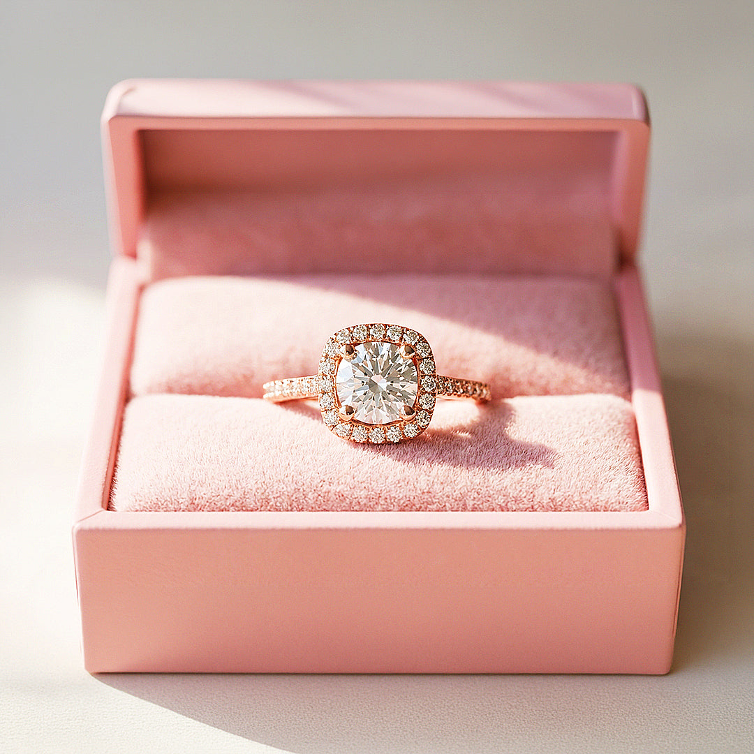 Cushion Halo Engagement Ring | Luxe1996 - new designs | Singapore Jewellery, Wedding Rings &amp; Gifts | Same Day Delivery | Tiara.com.sg