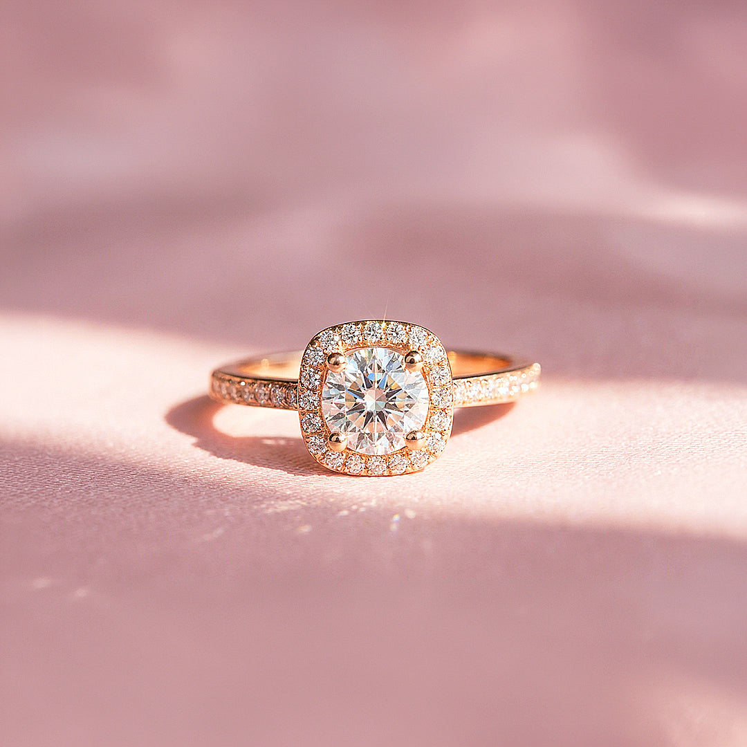 Cushion Halo Engagement Ring | Luxe1996 - new designs | Singapore Jewellery, Wedding Rings &amp; Gifts | Same Day Delivery | Tiara.com.sg