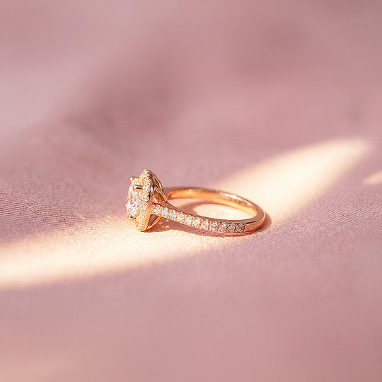 Cushion Halo Engagement Ring | Luxe1996 - new designs | Singapore Jewellery, Wedding Rings &amp; Gifts | Same Day Delivery | Tiara.com.sg