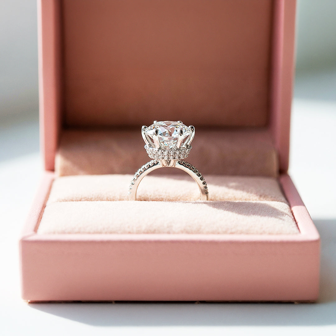 Round Solitaire Halo Engagement Ring | Luxe1999 - new designs | Singapore Jewellery, Wedding Rings & Gifts | Same Day Delivery | Tiara.com.sg