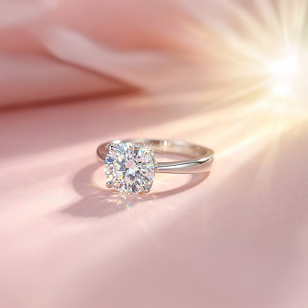 Round Solitaire Cathedral Engagement Ring | Luxe2001 - new designs | Singapore Jewellery, Wedding Rings & Gifts | Same Day Delivery | Tiara.com.sg