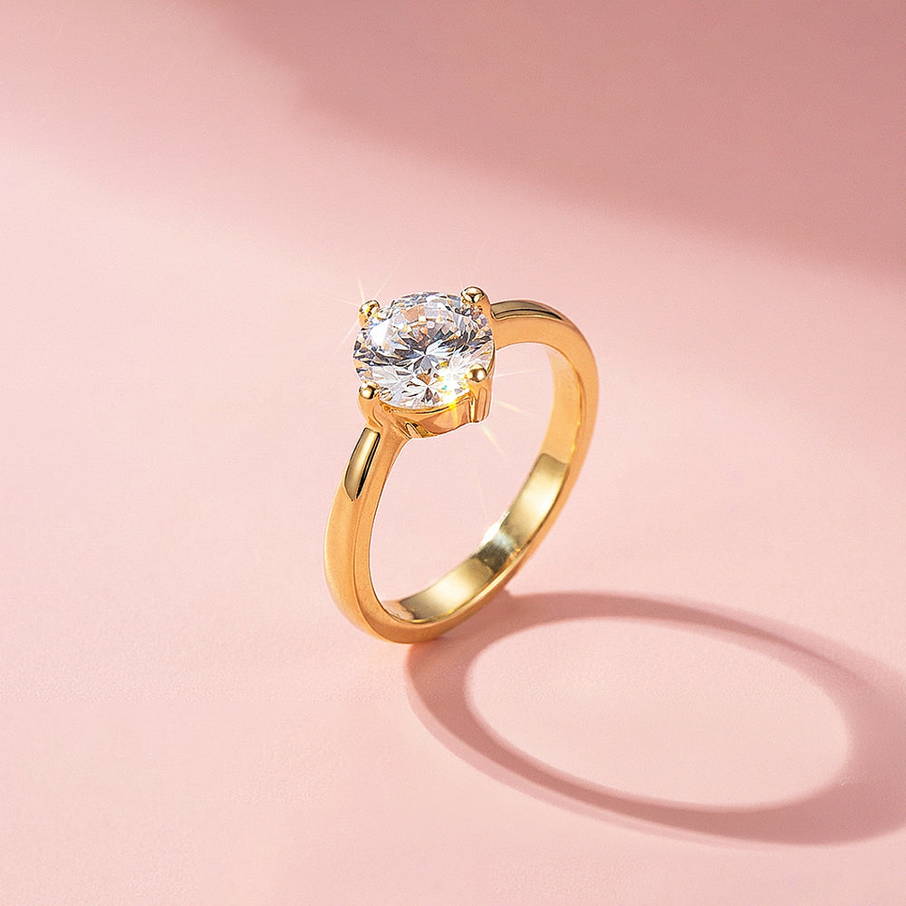 Round Solitaire Cathedral Engagement Ring | Luxe2001 - new designs | Singapore Jewellery, Wedding Rings & Gifts | Same Day Delivery | Tiara.com.sg