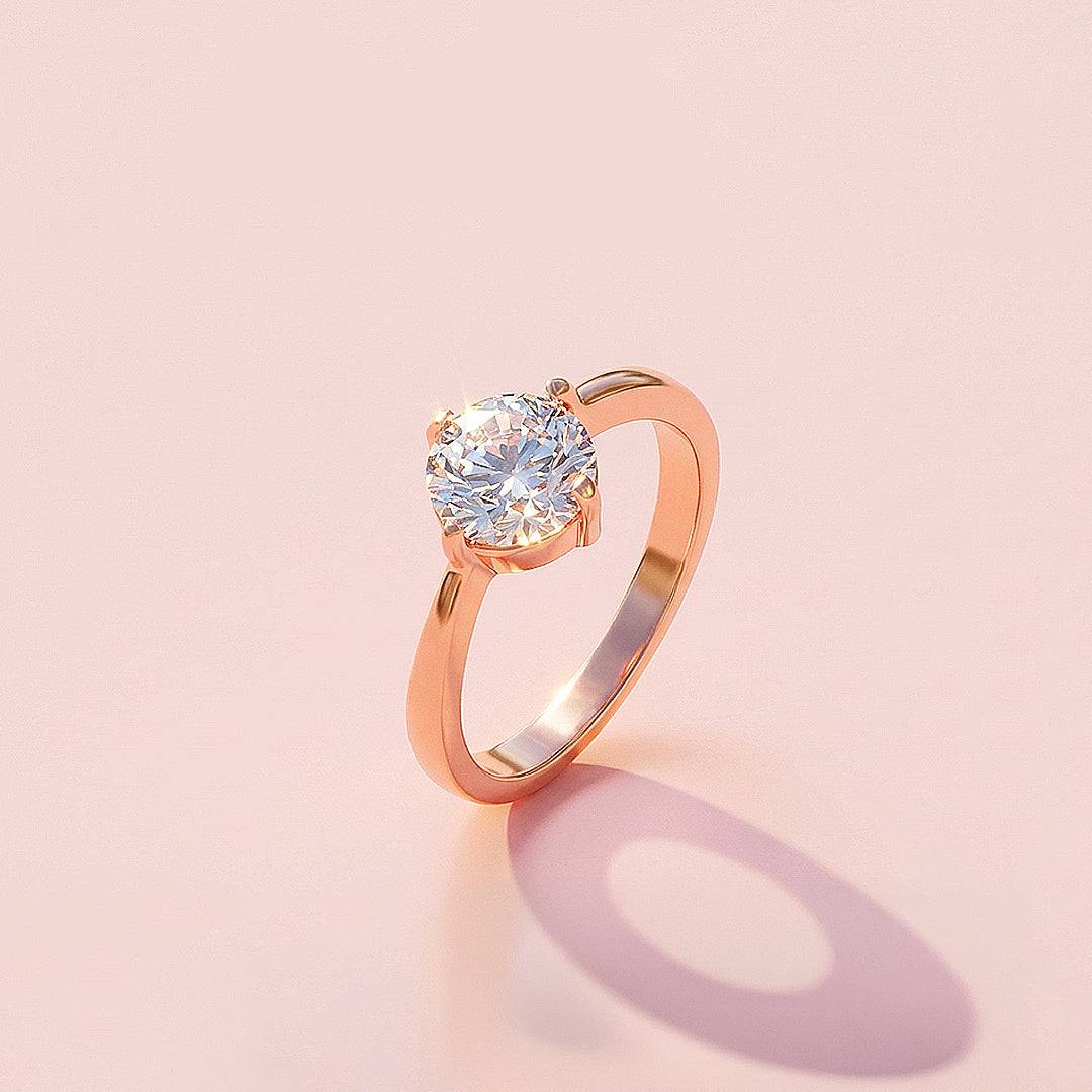 Round Solitaire Cathedral Engagement Ring | Luxe2001 - new designs | Singapore Jewellery, Wedding Rings &amp; Gifts | Same Day Delivery | Tiara.com.sg