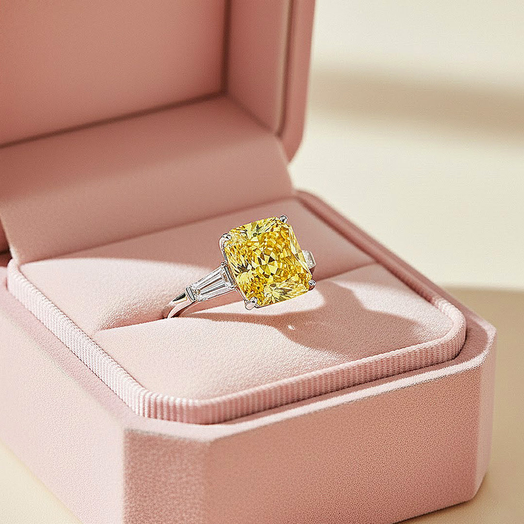 Cushion Cut Canary Yellow Engagement Ring | Luxe2004 - new designs | Singapore Jewellery, Wedding Rings &amp; Gifts | Same Day Delivery | Tiara.com.sg