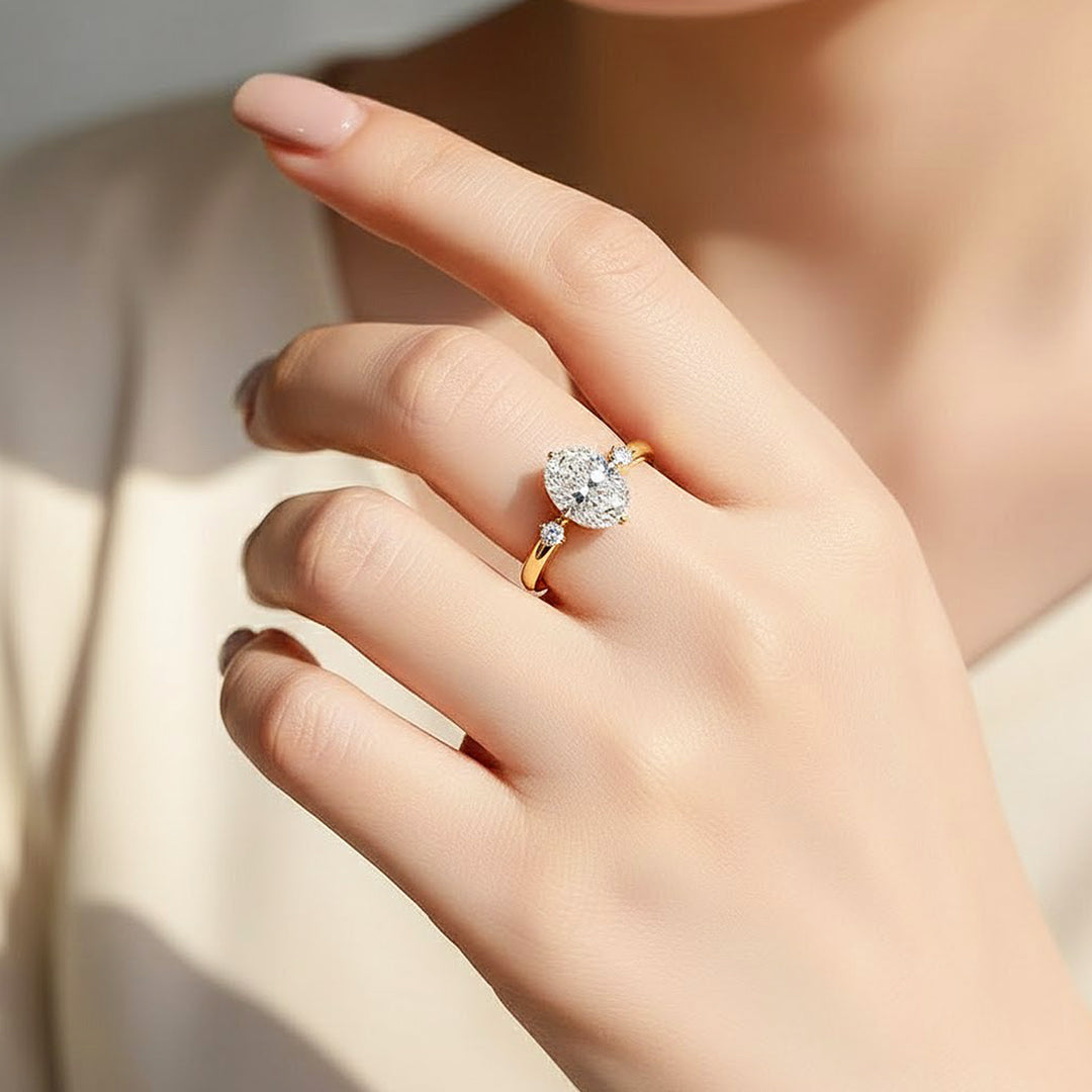 Oval Cut Three-Stone Engagement Ring | Classic Trilogy Setting | Luxe2012 - new designs | Singapore Jewellery, Wedding Rings &amp; Gifts | Same Day Delivery | Tiara.com.sg