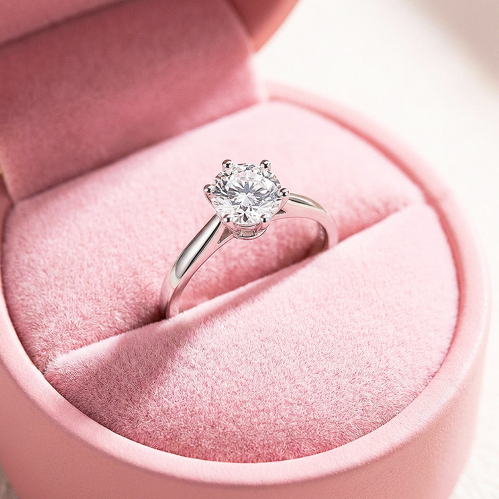 Round Solitaire Engagement Ring | White Gold | Luxe2017 - Ring | Singapore Jewellery, Wedding Rings & Gifts | Same Day Delivery | Tiara.com.sg
