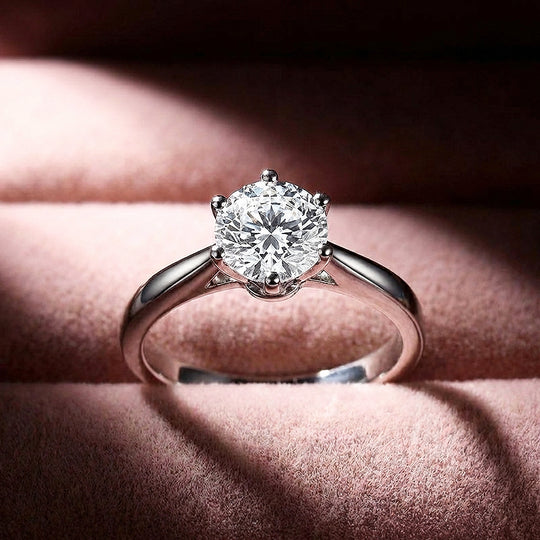 Round Solitaire Engagement Ring | White Gold | Luxe2017 - Ring | Singapore Jewellery, Wedding Rings &amp; Gifts | Same Day Delivery | Tiara.com.sg