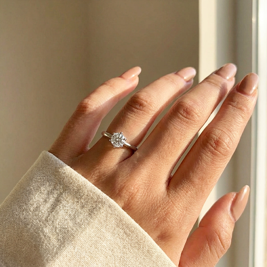 Round Solitaire Engagement Ring | White Gold | Luxe2017 - Ring | Singapore Jewellery, Wedding Rings &amp; Gifts | Same Day Delivery | Tiara.com.sg