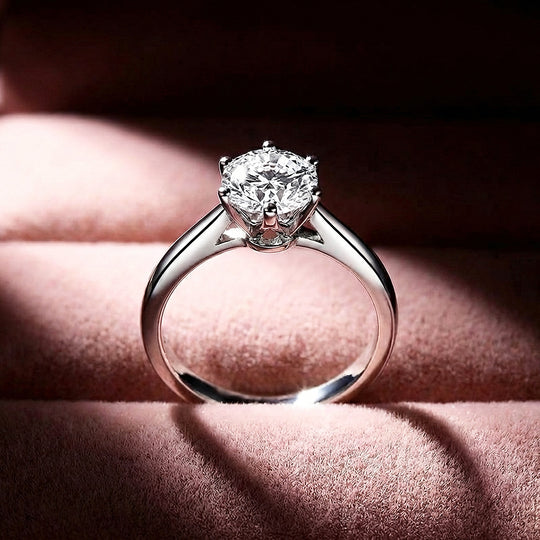 Round Solitaire Engagement Ring | White Gold | Luxe2017 - Ring | Singapore Jewellery, Wedding Rings &amp; Gifts | Same Day Delivery | Tiara.com.sg