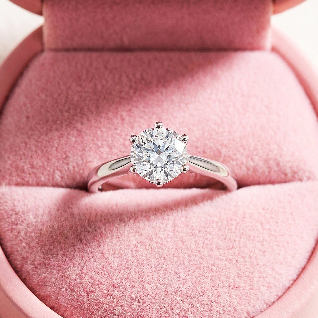 Round Solitaire Engagement Ring | White Gold | Luxe2017 - Ring | Singapore Jewellery, Wedding Rings &amp; Gifts | Same Day Delivery | Tiara.com.sg