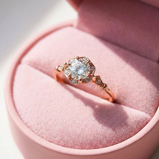 Round Brilliant Vintage Halo Engagement Ring | Luxe2021 - Ring | Singapore Jewellery, Wedding Rings &amp; Gifts | Same Day Delivery | Tiara.com.sg
