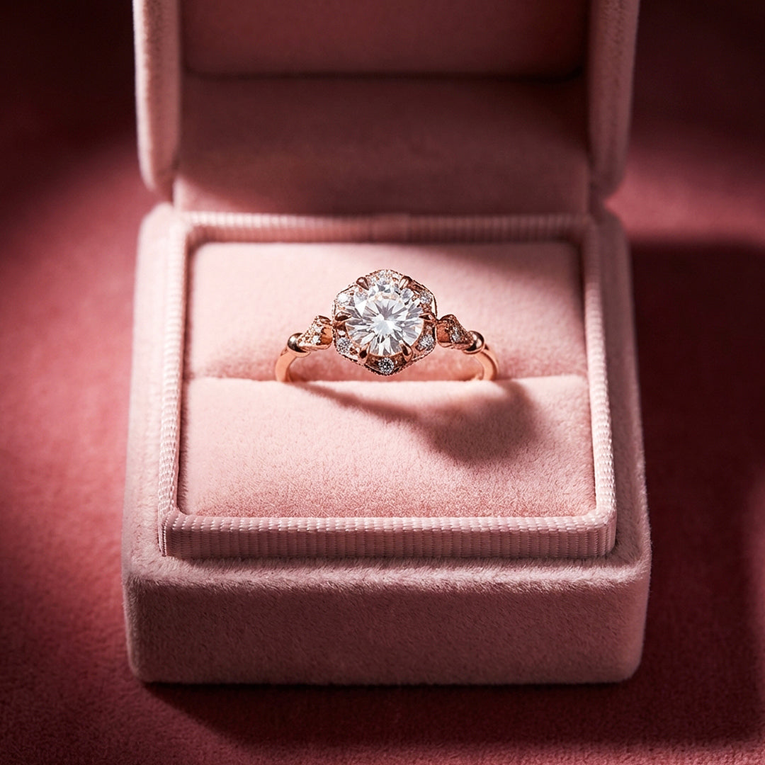 Round Brilliant Vintage Halo Engagement Ring | Luxe2021 - Ring | Singapore Jewellery, Wedding Rings &amp; Gifts | Same Day Delivery | Tiara.com.sg