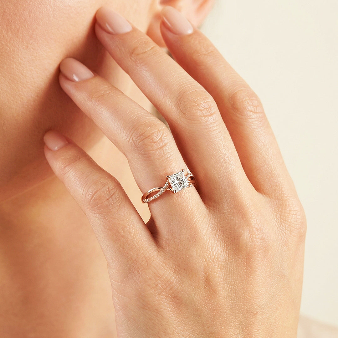 Princess Cut Solitaire Engagement Ring | Luxe2027 - Ring | Singapore Jewellery, Wedding Rings &amp; Gifts | Same Day Delivery | Tiara.com.sg