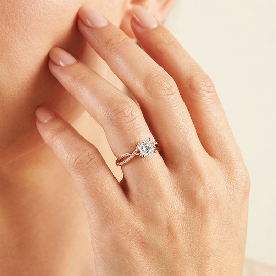 Princess Cut Solitaire Engagement Ring | Luxe2027 - Ring | Singapore Jewellery, Wedding Rings &amp; Gifts | Same Day Delivery | Tiara.com.sg