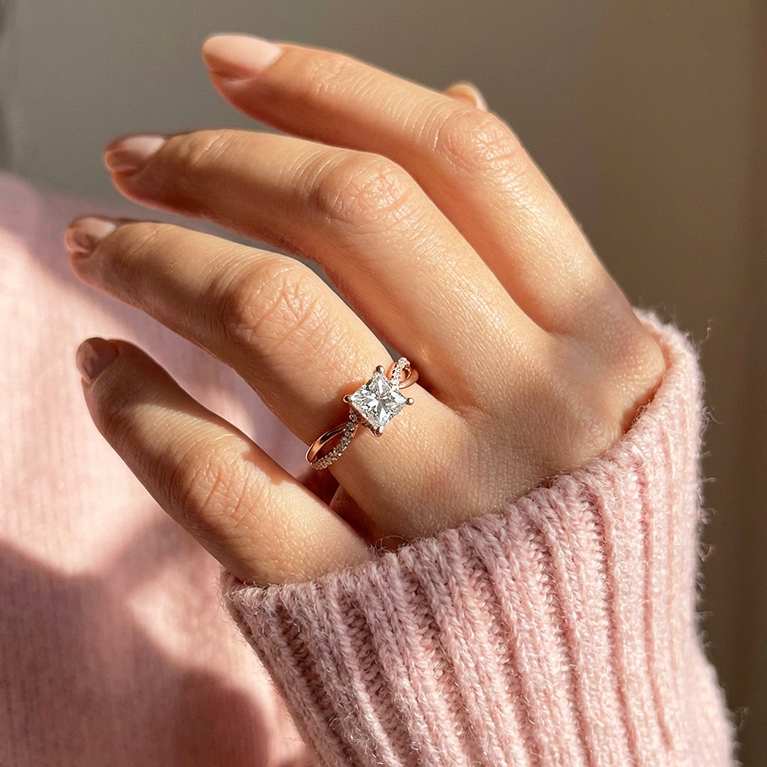 Princess Cut Solitaire Engagement Ring | Luxe2027 - Ring | Singapore Jewellery, Wedding Rings &amp; Gifts | Same Day Delivery | Tiara.com.sg