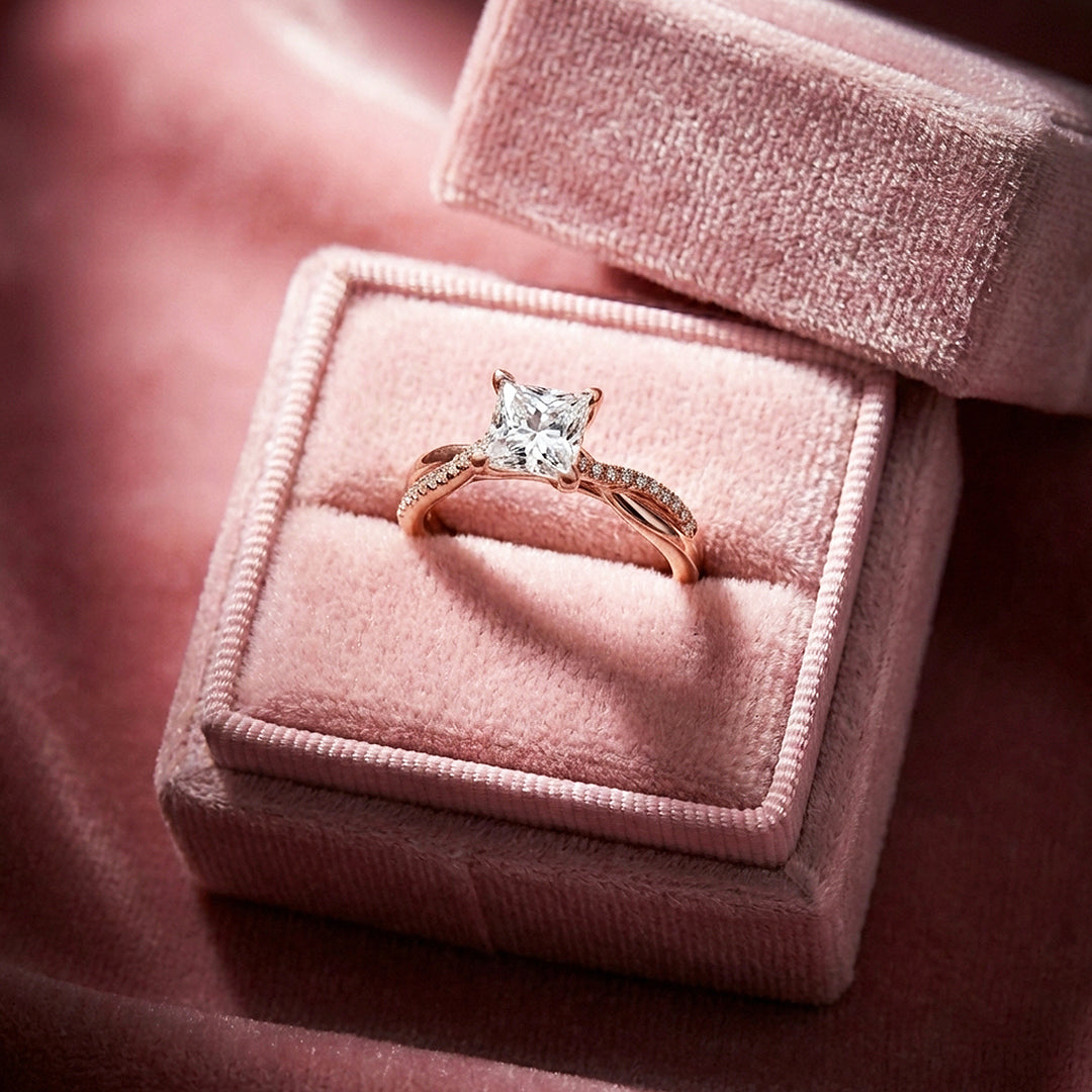 Princess Cut Solitaire Engagement Ring | Luxe2027 - Ring | Singapore Jewellery, Wedding Rings &amp; Gifts | Same Day Delivery | Tiara.com.sg