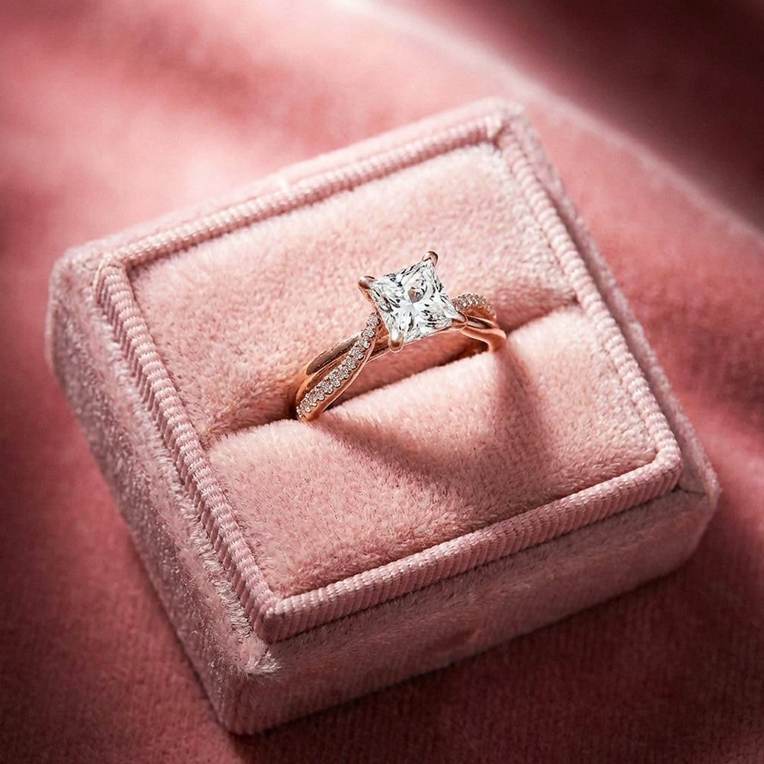 Princess Cut Solitaire Engagement Ring | Luxe2027 - Ring | Singapore Jewellery, Wedding Rings &amp; Gifts | Same Day Delivery | Tiara.com.sg