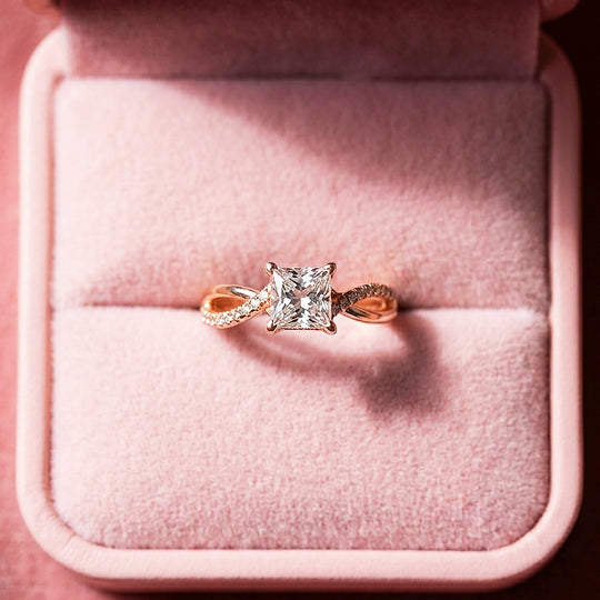 Princess Cut Solitaire Engagement Ring | Luxe2027 - Ring | Singapore Jewellery, Wedding Rings &amp; Gifts | Same Day Delivery | Tiara.com.sg