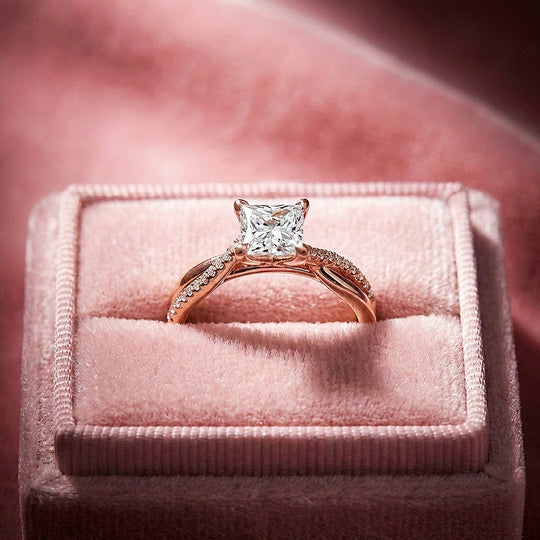 Princess Cut Solitaire Engagement Ring | Luxe2027 - Ring | Singapore Jewellery, Wedding Rings &amp; Gifts | Same Day Delivery | Tiara.com.sg
