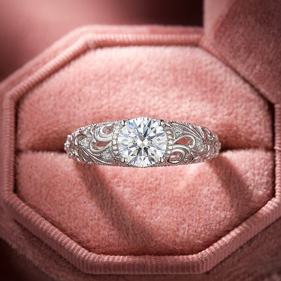 Round Vintage Engagement Ring | Luxe2033 - Ring | Singapore Jewellery, Wedding Rings & Gifts | Same Day Delivery | Tiara.com.sg