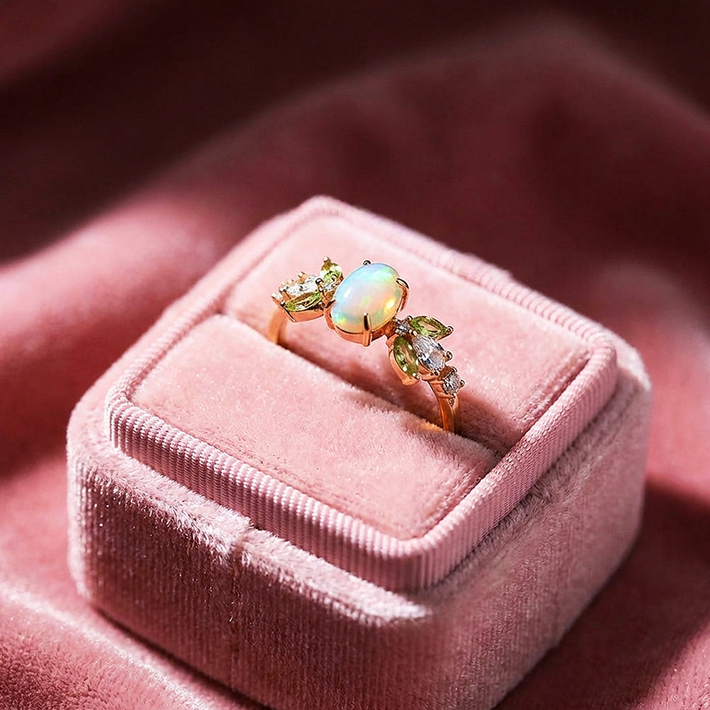 Oval Opal Engagement Ring | Luxe2036 - new designs | Singapore Jewellery, Wedding Rings & Gifts | Same Day Delivery | Tiara.com.sg