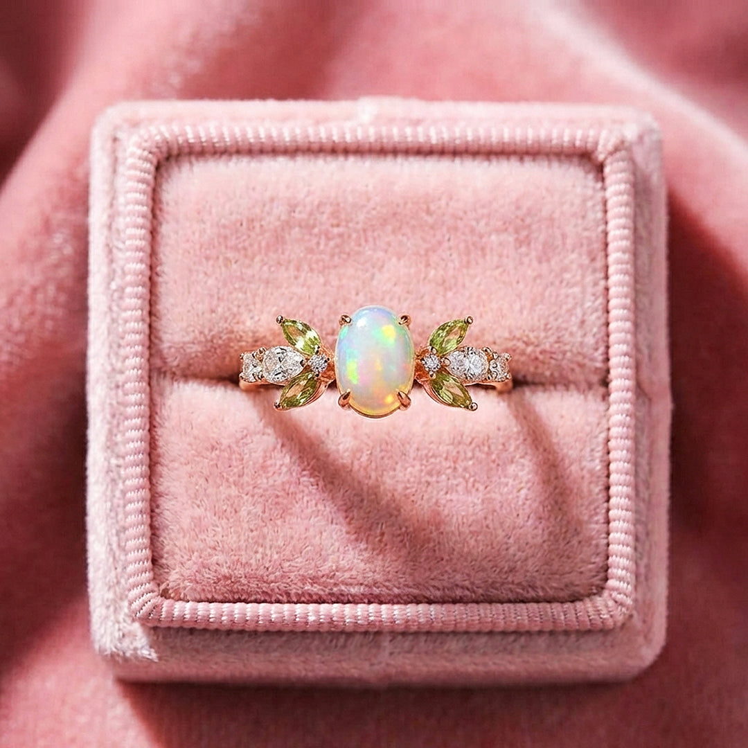Oval Opal Engagement Ring | Luxe2036 - new designs | Singapore Jewellery, Wedding Rings & Gifts | Same Day Delivery | Tiara.com.sg