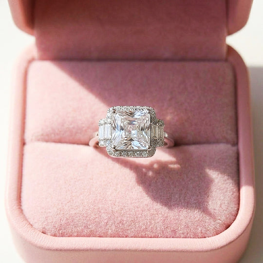 Radiant Cut Halo Engagement Ring 5 Carats| Luxe2044