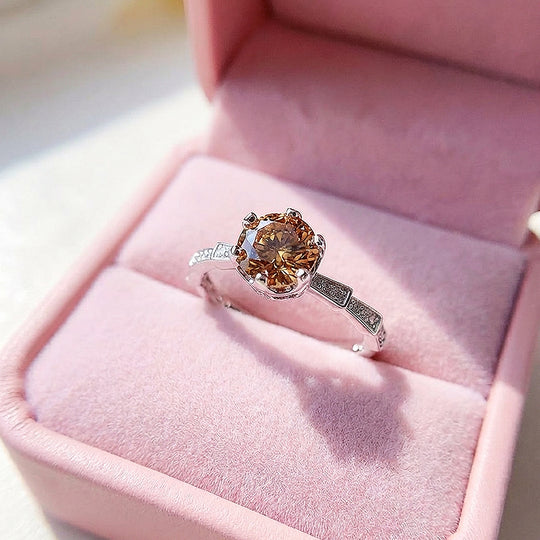 Round Cut Champagne Engagement Ring | Luxe2054 - Ring | Singapore Jewellery, Wedding Rings &amp; Gifts | Same Day Delivery | Tiara.com.sg