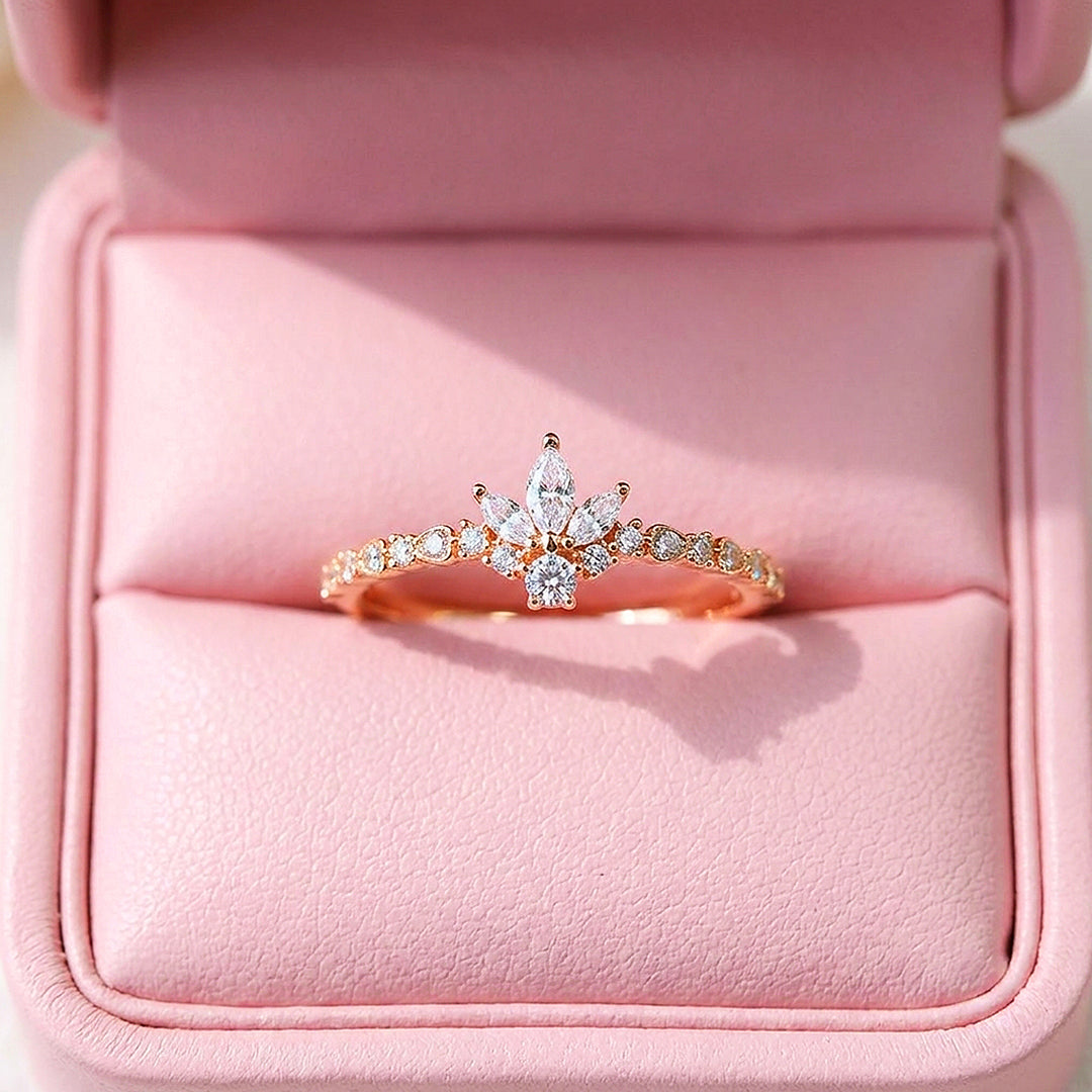 Marquise Floral Cluster Ring | Gold | Luxe2072