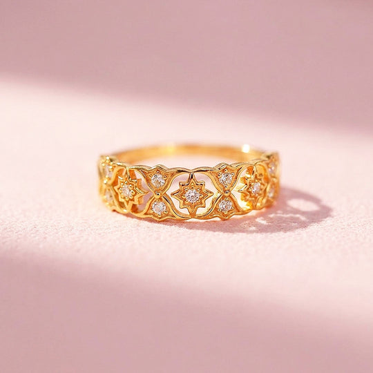 Vintage Filigree Star Band Ring | Luxe2073