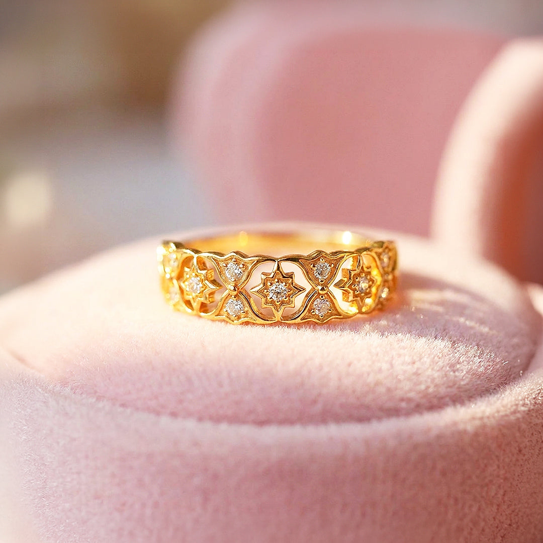 Vintage Filigree Star Band Ring | Luxe2073